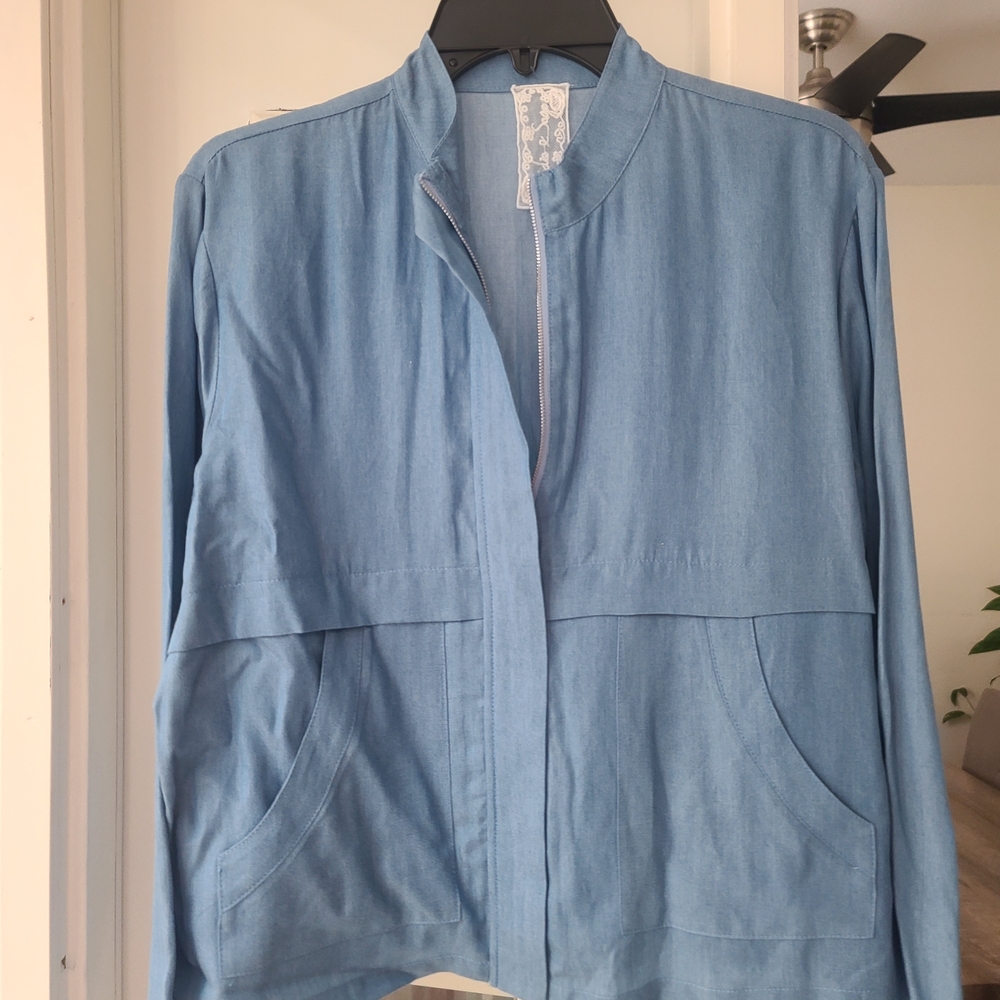 Sadie & Sage Light Blue Jean Jacket